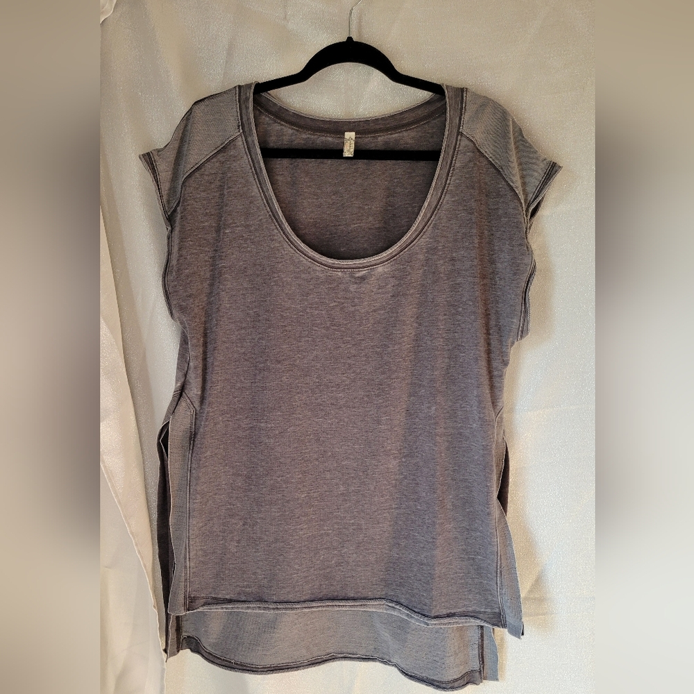 Free People Intimately Short Sleeve Shirt Lounge Sleepwear Dark Gray